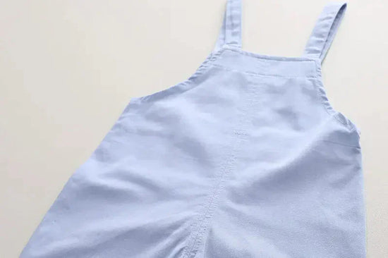 Organic Cotton White T-Shirt With Blue Duck Dungaree