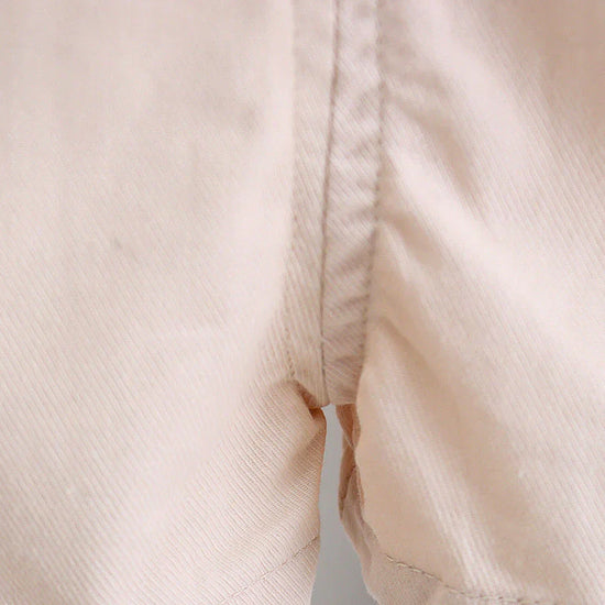 Unisex Organic Cotton White Print Shirt With Dungree
