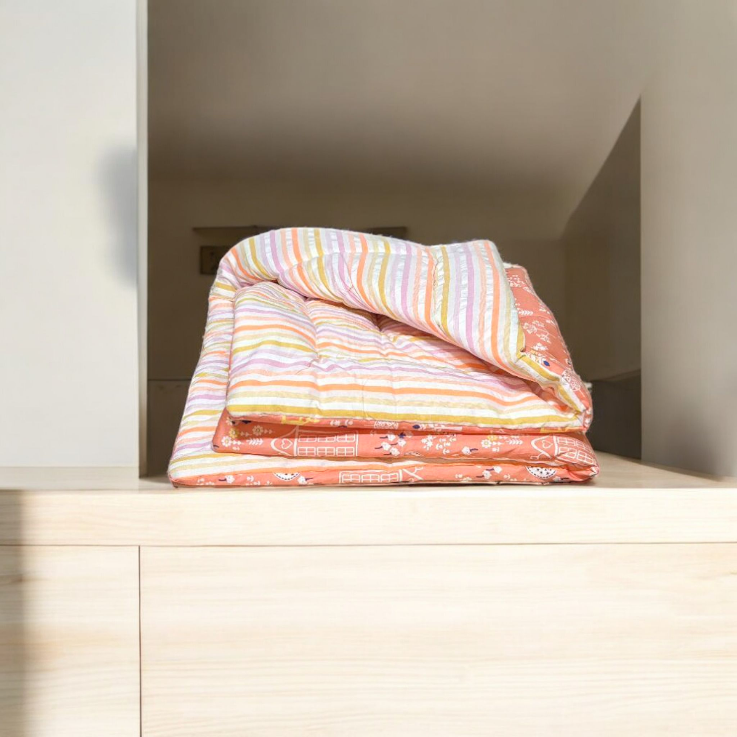 New Born Bedding Combo (10 in 1) - 100% Organic Cotton (Orange)