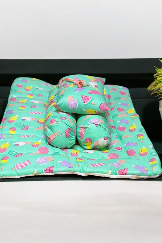 New Born Bedding Combo (10 in 1) - 100% Organic Cotton (Sky Blue)