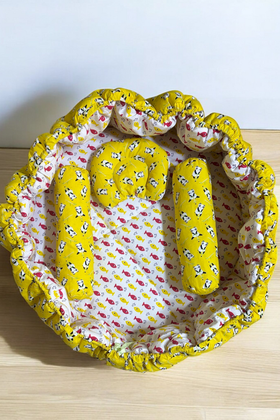 Newborn Yellow Bedding Combo (8 in 1) - Organic Cotton