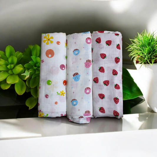 Muslin Swaddles (set of 3)