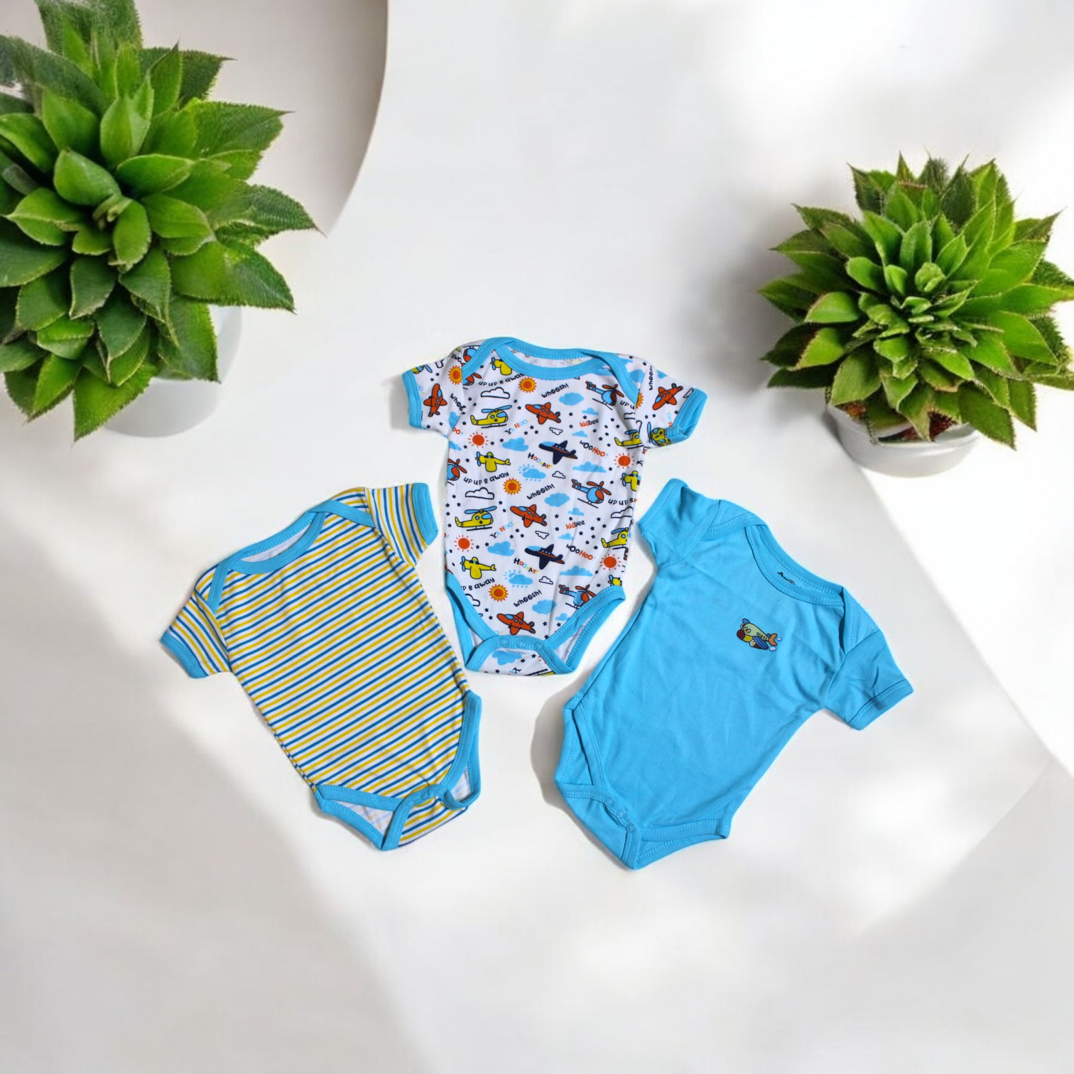 Organic Cotton Newborn Sky Blue Combo (11 Essentials)