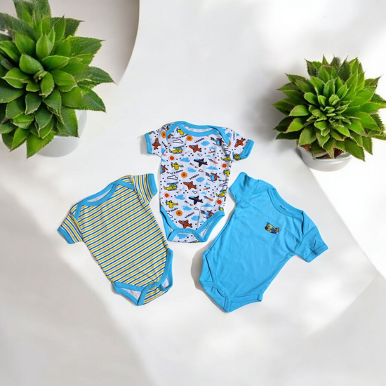 Organic Cotton Newborn Sky Blue Combo (11 Essentials)
