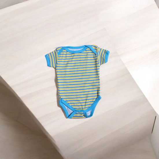 Organic Cotton Onesies & Muslin Swaddles With Sky Colour Sleeping Bag