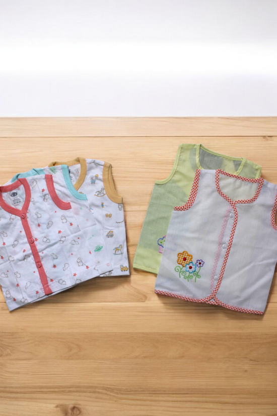 Muslin Cotton New Born Clothing Combo