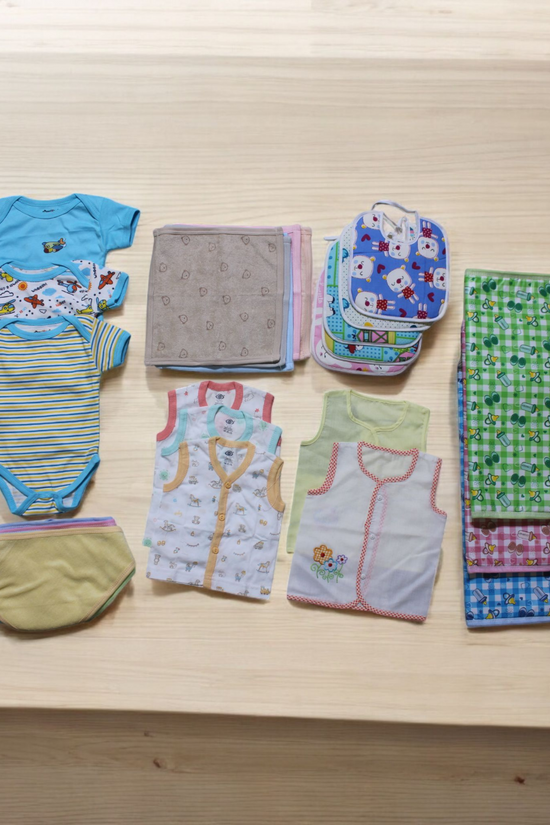 Muslin Cotton New Born Clothing Combo