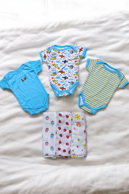 Organic Cotton Orange Newborn Combo (11 Items)