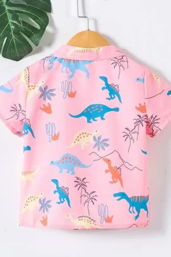 Organic Cotton Pink Dinosaur