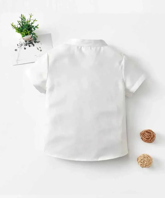 Organic Cotton White Print Shirt