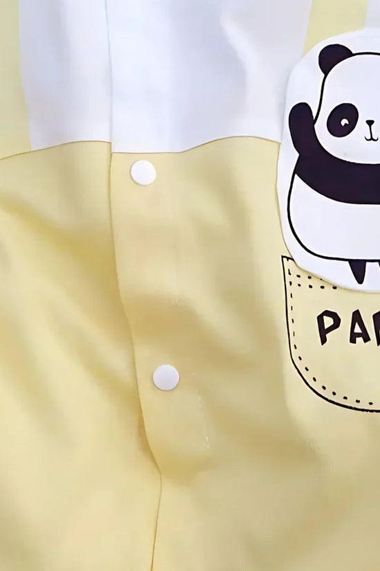 Organic Cotton White Panda Onesies