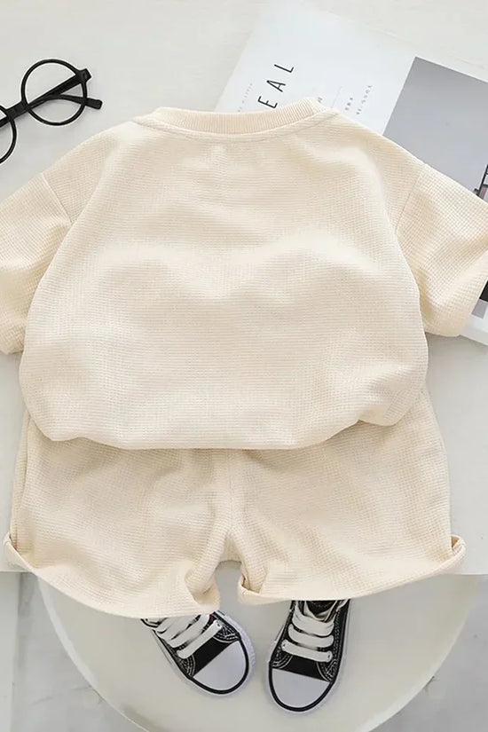 Organic Cotton Peach The Bear Co-ord Set