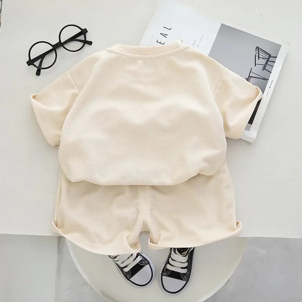 Organic Cotton Peach The Bear Co-ord Set