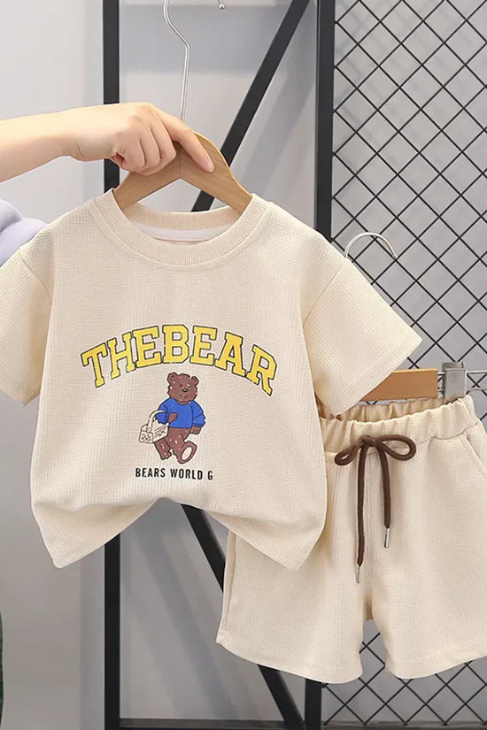 Organic Cotton Peach The Bear Co-ord Set