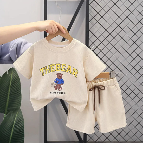 Organic Cotton Peach The Bear Co-ord Set
