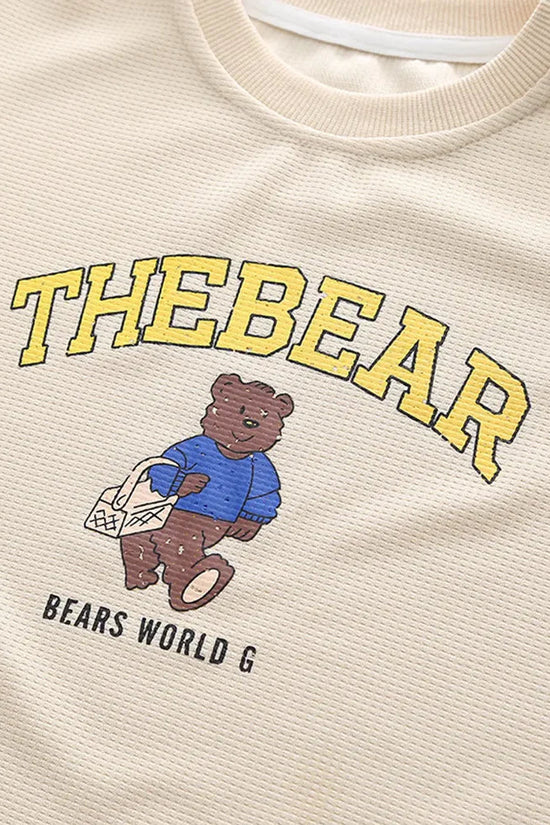 Organic Cotton Peach The Bear Co-ord Set