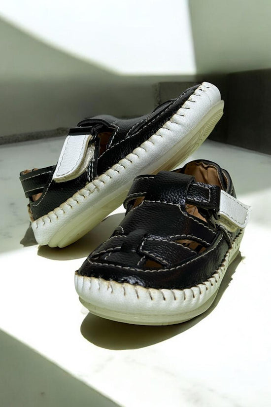 Black White Summer Sandal (1-3 Year)