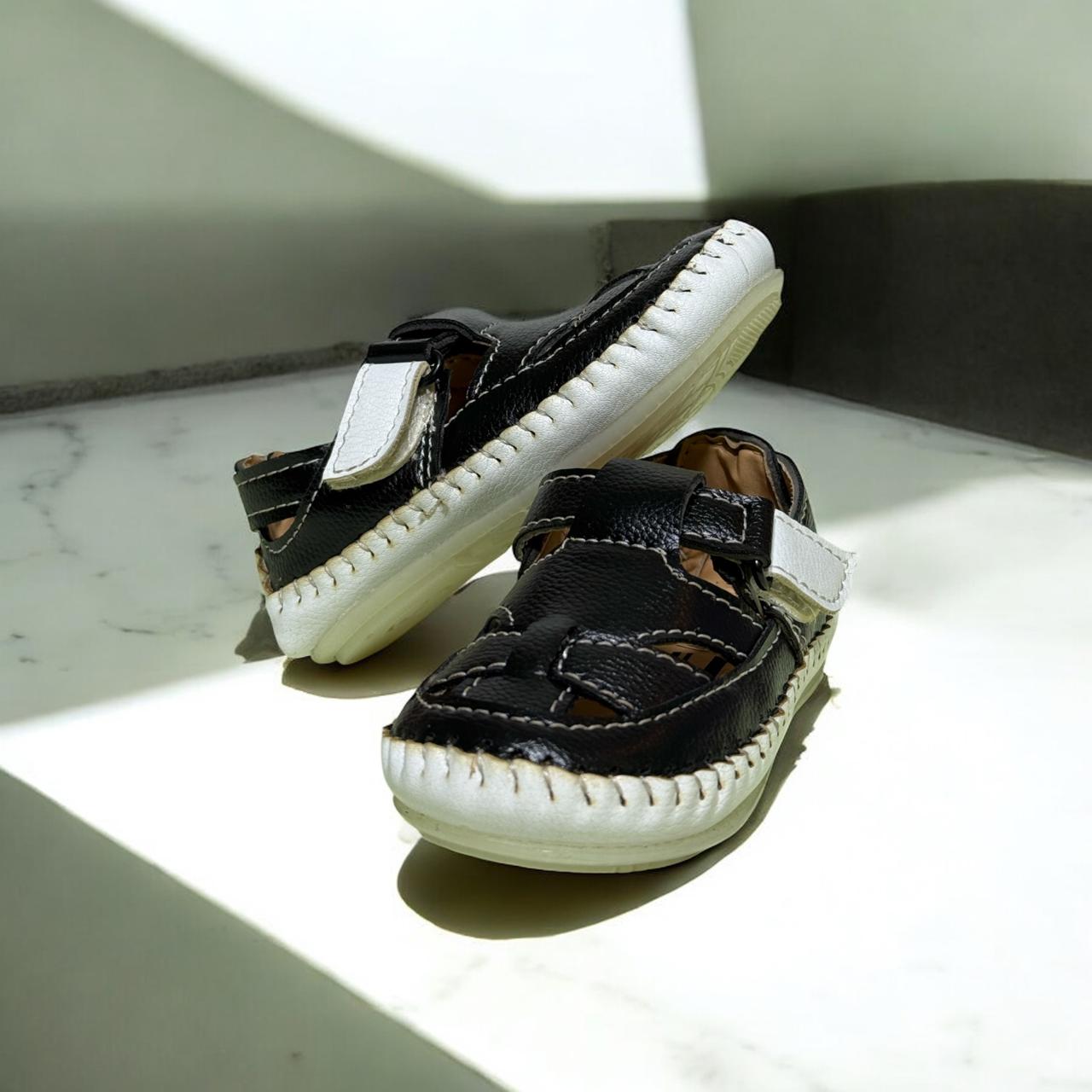 Black White Summer Sandal (1-3 Year)