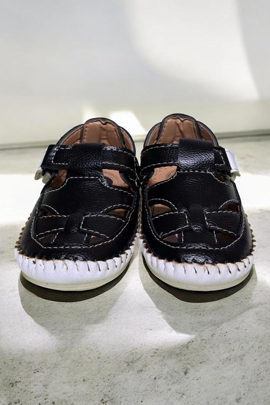 Black White Summer Sandal (1-3 Year)