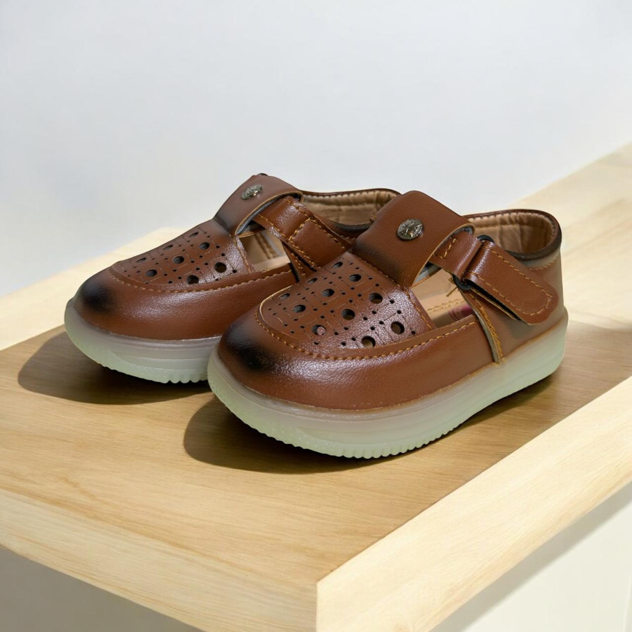 Brown Summer Sandal With Light (1-3 Year)