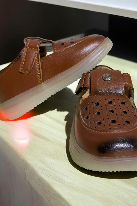 Brown Summer Sandal With Light (1-3 Year)