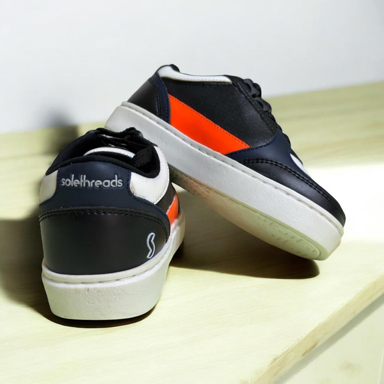 Black White With Red Stripe Light Weight Sneaker (4-7 Years)