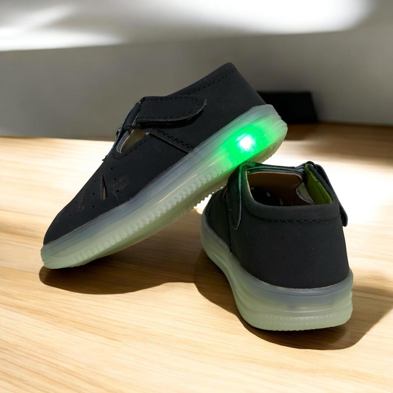 Black Comfy Sandal With Light (1-3 Years)