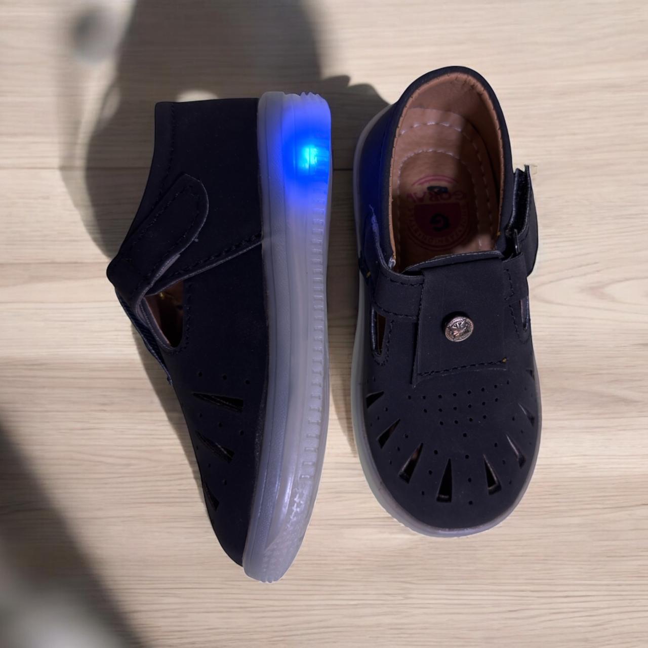 Black Comfy Sandal With Light (1-3 Years)