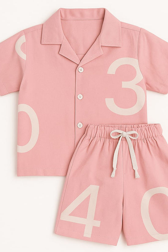 Pink Nunbers Co-ords Set-Unisex (3-14 Years)