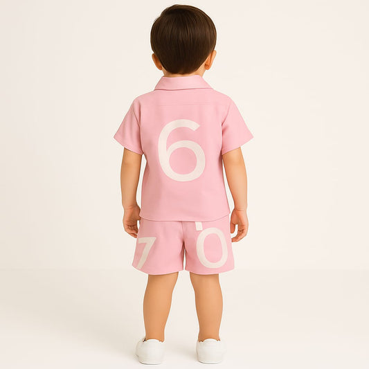 Pink Nunbers Co-ords Set-Unisex (3-14 Years)