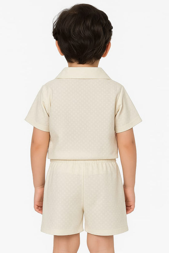 White Co-ords Set-Unisex(7-12 Years)