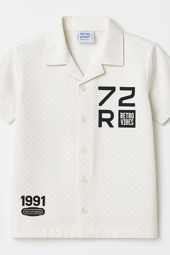 White Co-ords Set-Unisex(7-12 Years)