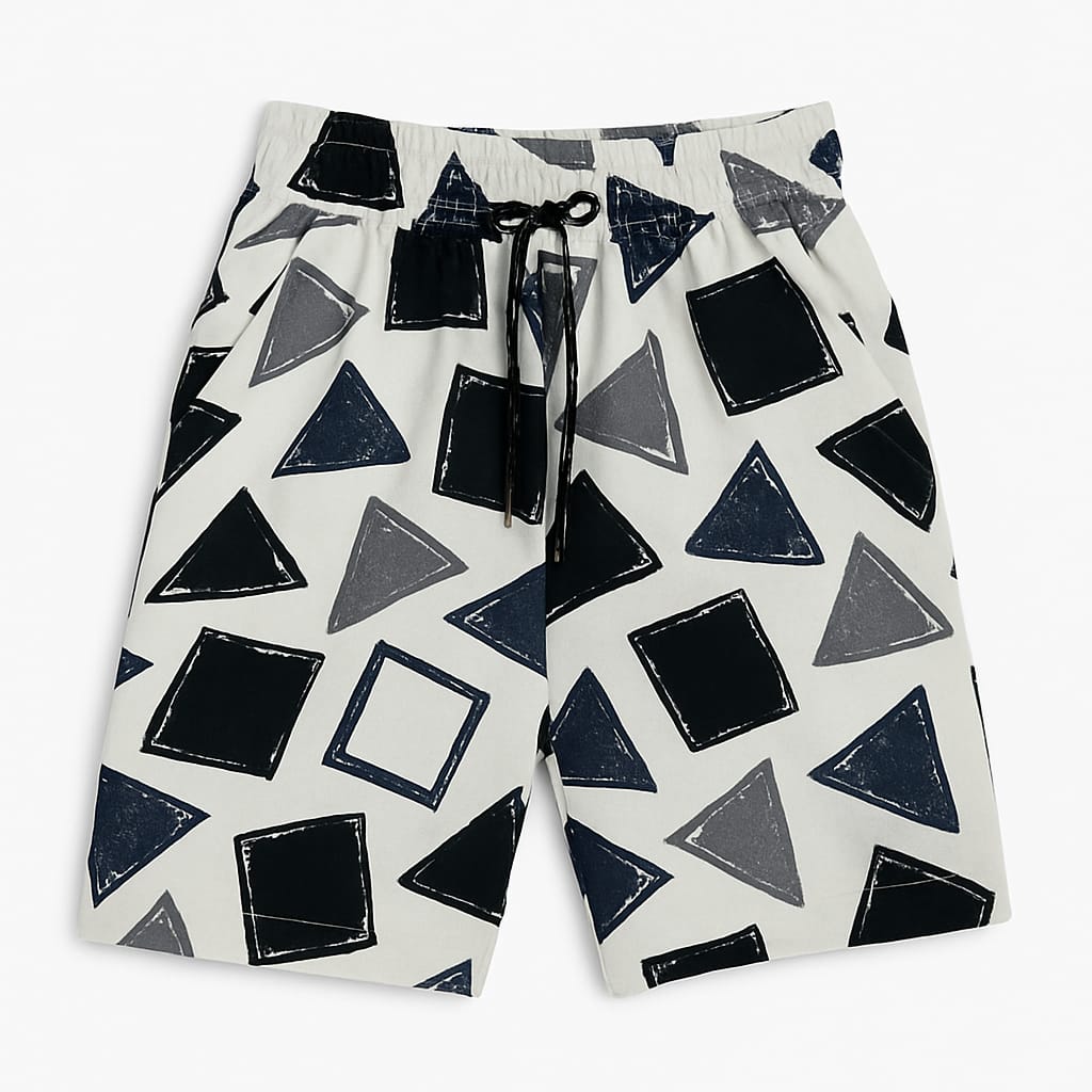 White Black Shapes Co-ords Set-Unisex (5-10 Years)