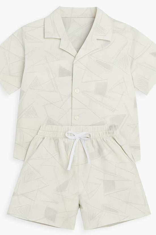 Royal Grey Lines Co-ords Set-Unisex(8-12 Years)
