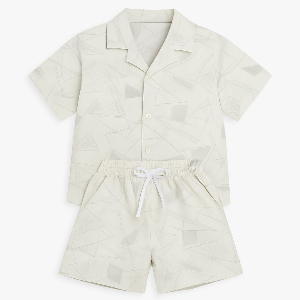Royal Grey Lines Co-ords Set-Unisex(8-12 Years)