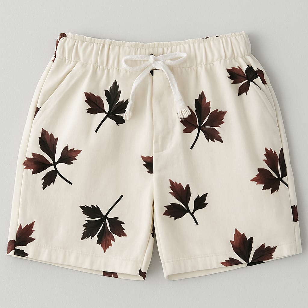 White Brown Leaf Co-ords Set-Unisex (3-12 Years)