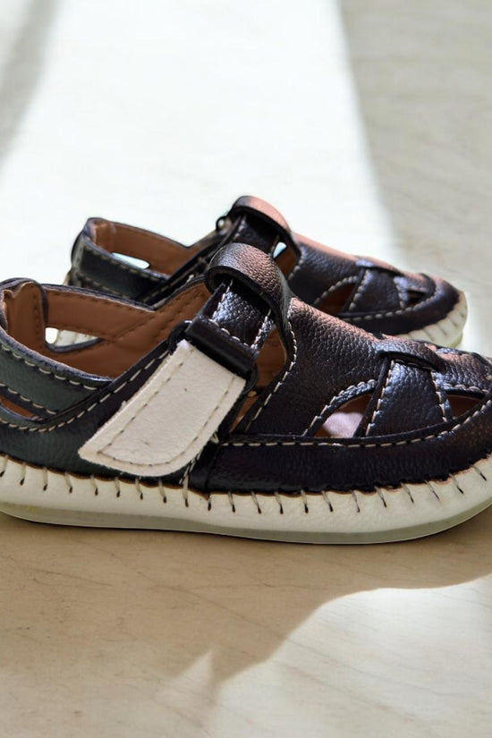 Black White Summer Sandal (1-3 Year)