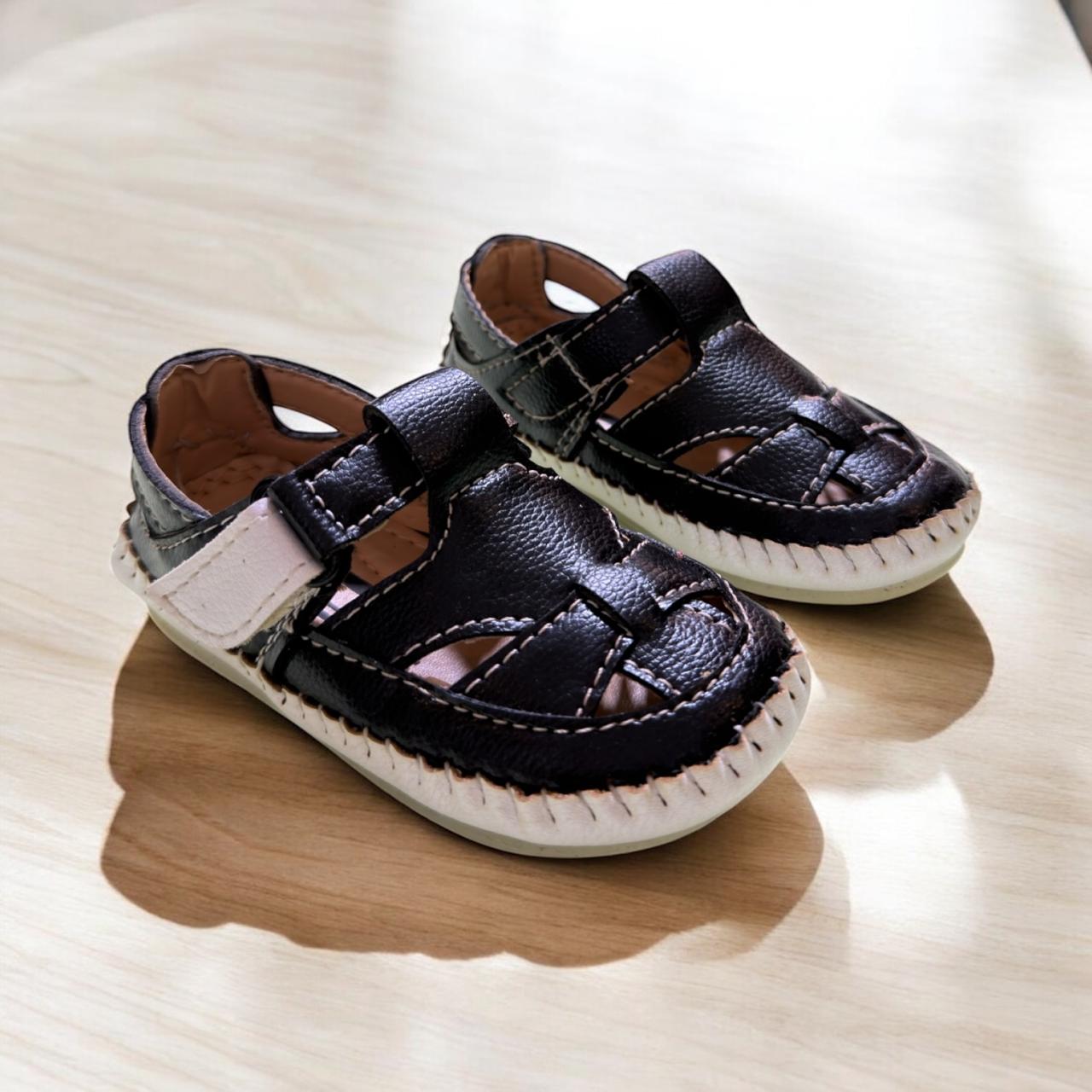 Black White Summer Sandal (1-3 Year)