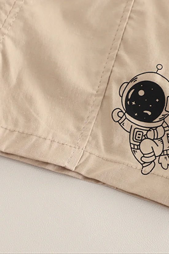 Unisex Organic Cotton Astronaut Blue T-Shirt With Short