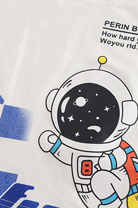 Unisex Astronaut Organic Cotton T-Shirt With Short